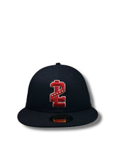 Load image into Gallery viewer, 59Fifty LMB Tecolotes de los 2 Laredos &quot;2L&quot; Game Cap Classic Navy - Black UV
