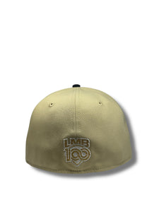 59Fifty LMB Tecolotes de los 2 Laredos "2L" Game Cap Away 3T Chrome/Vegas Gold/Navy - Black UV