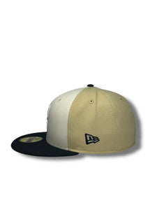 59Fifty LMB Tecolotes de los 2 Laredos "2L" Game Cap Away 3T Chrome/Vegas Gold/Navy - Black UV