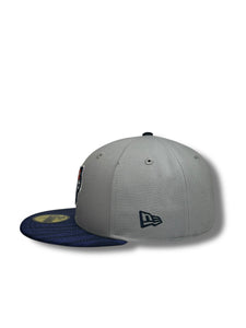 59Fifty LMB Tigres De Quintana Roo Game Cap Away 2T Grey/Navy Tiger Stripes - Black UV