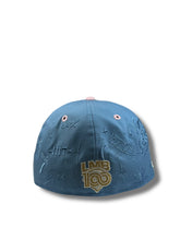 Load image into Gallery viewer, 59Fifty LMB Guerreros de Oaxaca Game Cap ALT AOP Mex Flag SP 2T Sky Blue/Pink Rose - Black UV
