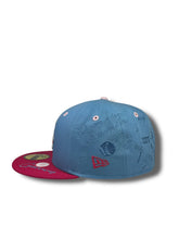 Load image into Gallery viewer, 59Fifty LMB Guerreros de Oaxaca Game Cap ALT AOP Mex Flag SP 2T Sky Blue/Pink Rose - Black UV

