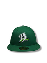 Load image into Gallery viewer, 59Fifty LMB Bravos de Leon Game Cap Away Classic Kelly Green - Black UV
