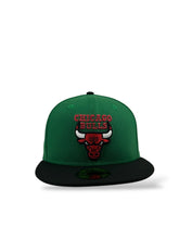 Load image into Gallery viewer, 59Fifty NBA Chicago Bulls 2-Tone Kelly Green/Black - Grey UV
