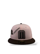 Load image into Gallery viewer, 59Fifty New Era Mexico Anniversary Pink/Brown Fitted Hat - Brown UV
