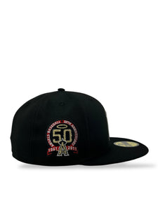 59Fifty Anaheim Angels 50th Anniversary Black - Red UV  [Red Bottom Collection]