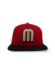 9Fifty Snapback Mexico World Baseball Classic w/Flag Scarlet/Black - Grey UV