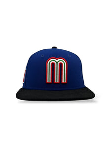 9Fifty Snapback Mexico World Baseball Classic w/Flag Royal/Black Corduroy - Grey UV