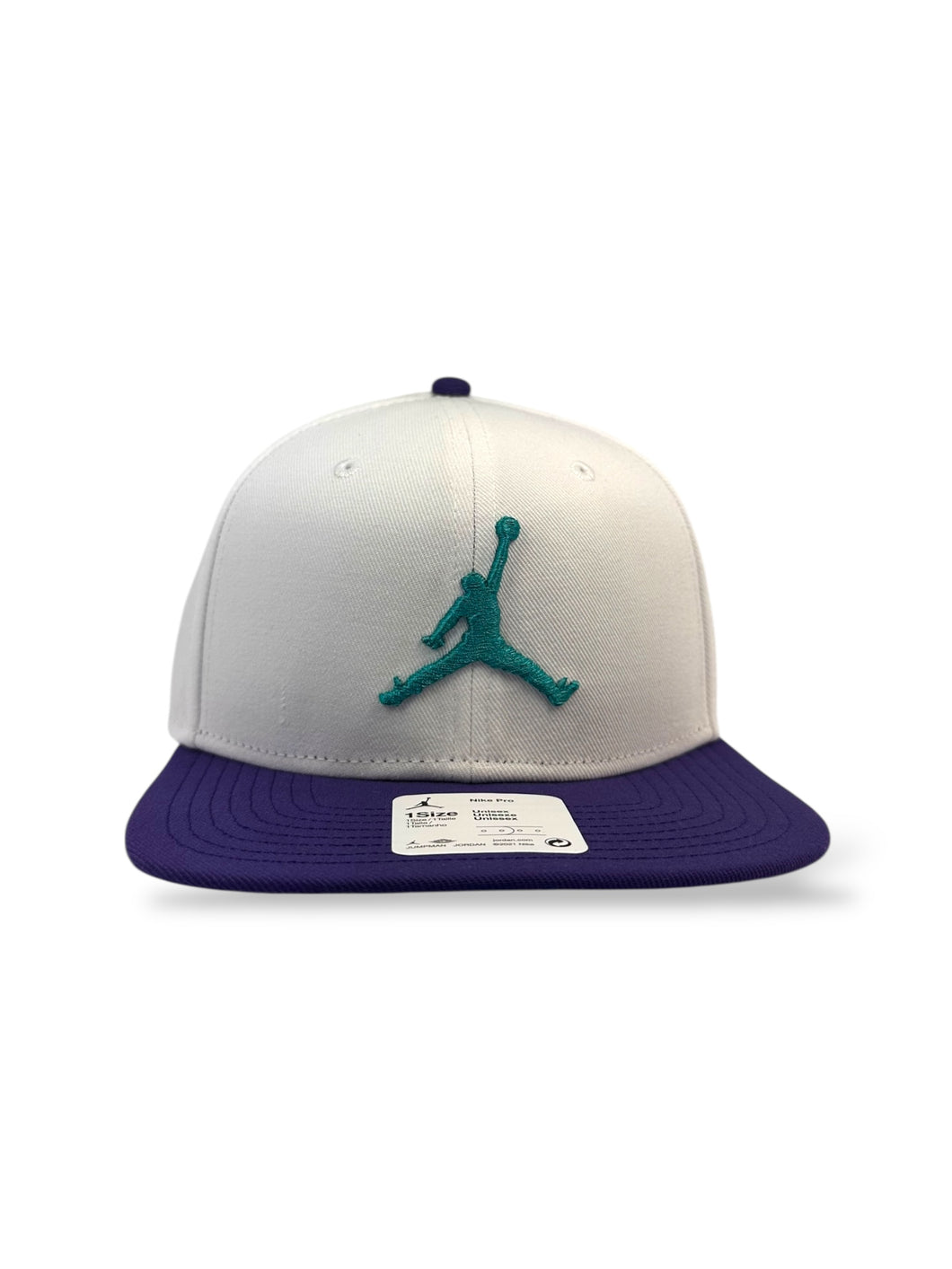 Men's Jordan Brand 2-Tone Optic White/Purple Snapback - Jumpman Logo