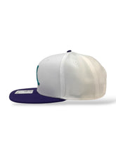 Load image into Gallery viewer, Men&#39;s Jordan Brand 2-Tone Optic White/Purple Snapback - Jumpman Logo
