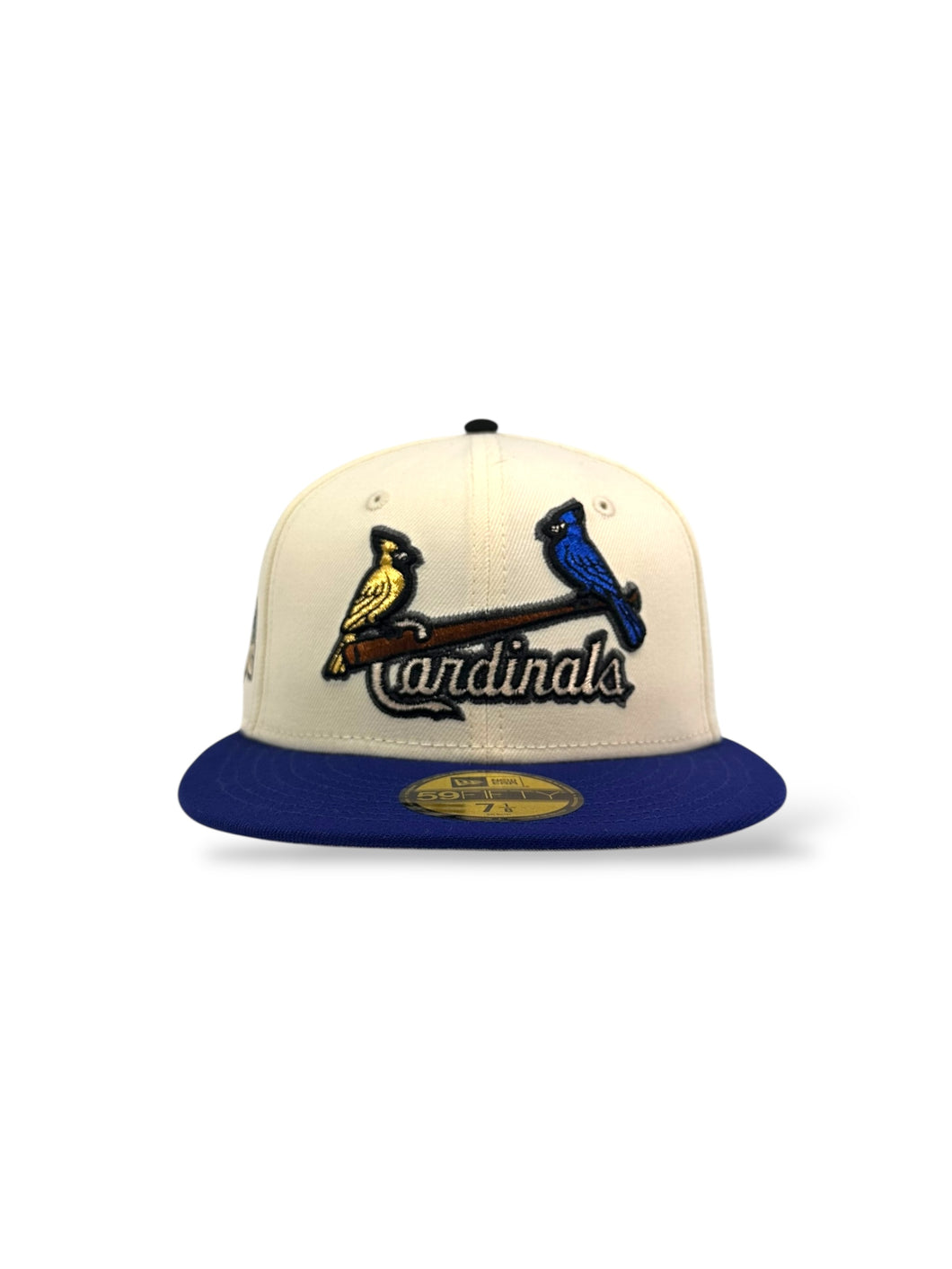 59Fifty St. Louis Cardinals Script 2006 WS Champs 2-Tone Chrome/Navy - Grey UV
