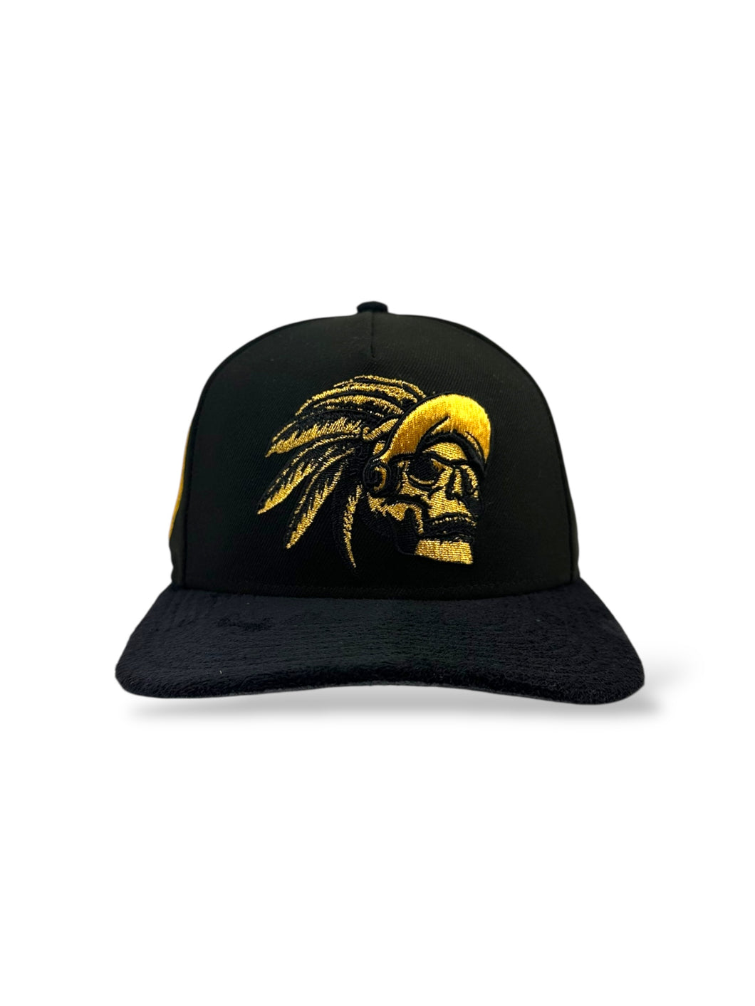 [MEXICO DE ORO V.4] 9Fifty A-Frame Snapback Mexico Skull Chief Black Suede Visor - Storm Grey Suede UV