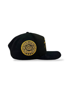 [MEXICO DE ORO V.4] 9Fifty A-Frame Snapback Mexico Skull Chief Black Suede Visor - Storm Grey Suede UV