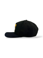 Load image into Gallery viewer, [MEXICO DE ORO V.4] 9Fifty A-Frame Snapback Mexico Skull Chief Black Suede Visor - Storm Grey Suede UV
