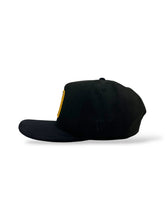 Load image into Gallery viewer, [MEXICO DE ORO V.1] 9Fifty A-Frame Snapback Mexico &quot;M&quot; Black Suede Visor - Storm Grey Suede UV
