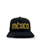 Load image into Gallery viewer, [MEXICO DE ORO V.2] 9Fifty A-Frame Snapback Mexico &quot;MEXICO&quot; Black Suede Visor - Storm Grey Suede UV

