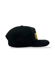 [MEXICO DE ORO V.2] 9Fifty A-Frame Snapback Mexico "MEXICO" Black Suede Visor - Storm Grey Suede UV