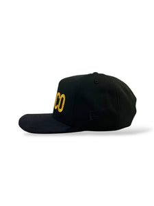 [MEXICO DE ORO V.2] 9Fifty A-Frame Snapback Mexico "MEXICO" Black Suede Visor - Storm Grey Suede UV