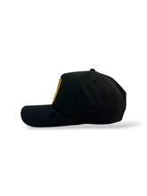 Load image into Gallery viewer, [MEXICO DE ORO V.1] 9Forty A-Frame Snapback Mexico &quot;M&quot; Black Suede Visor - Storm Grey Suede UV
