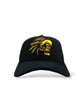 Load image into Gallery viewer, [MEXICO DE ORO V.4] 9Forty A-Frame Snapback Mexico Skull Chief Black Suede Visor - Storm Grey Suede UV

