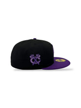 Load image into Gallery viewer, 59Fifty NHL Chicago Blackhawks &quot;Hockey Fights Cancer&quot; 2-Tone Black/Purple - Grey UV
