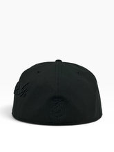Load image into Gallery viewer, 59Fifty New Era Chicago Blackhawks Side Script Black on Black - Grey UV
