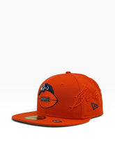Load image into Gallery viewer, 59Fifty New Era Chicago Bears "Bear on Ball" Side Script Orange - Grey UV
