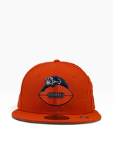 Load image into Gallery viewer, 59Fifty New Era Chicago Bears "Bear on Ball" Side Script Orange - Grey UV
