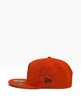 Load image into Gallery viewer, 59Fifty New Era Chicago Bears "Bear on Ball" Side Script Orange - Grey UV
