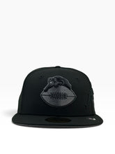 Load image into Gallery viewer, 59Fifty New Era Chicago Bears "Bear on Ball" Side Script Black on Black - Grey UV
