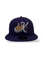Load image into Gallery viewer, 59Fifty On Field MiLB Theme Night Charlotte Knights Purple - Grey UV
