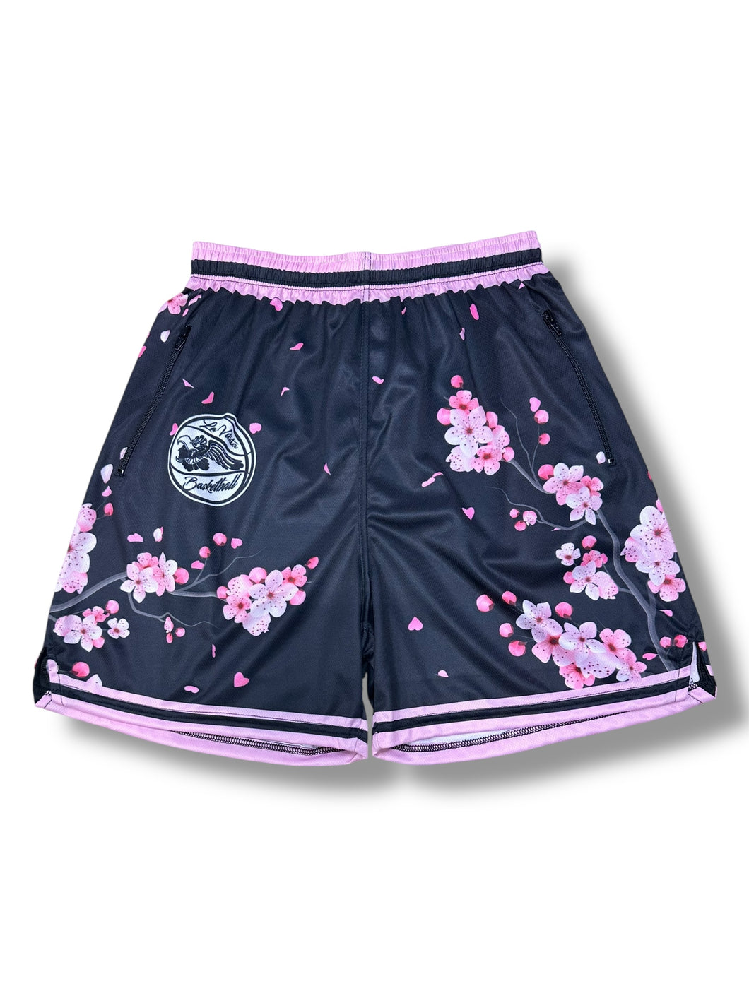 [BLACK CHERRY BLOSSOM] Basketball Shorts by La Villita Basketball