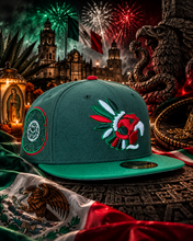 Load image into Gallery viewer, [EL GRITO] 59Fifty Guerrero Azteca 2-Tone Dark Green/Kelly Green - Grey UV

