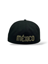 Load image into Gallery viewer, [MEXICO DE ORO V.4] 59Fifty Mexico Skull Chief Black Suede Visor - Storm Grey Suede UV
