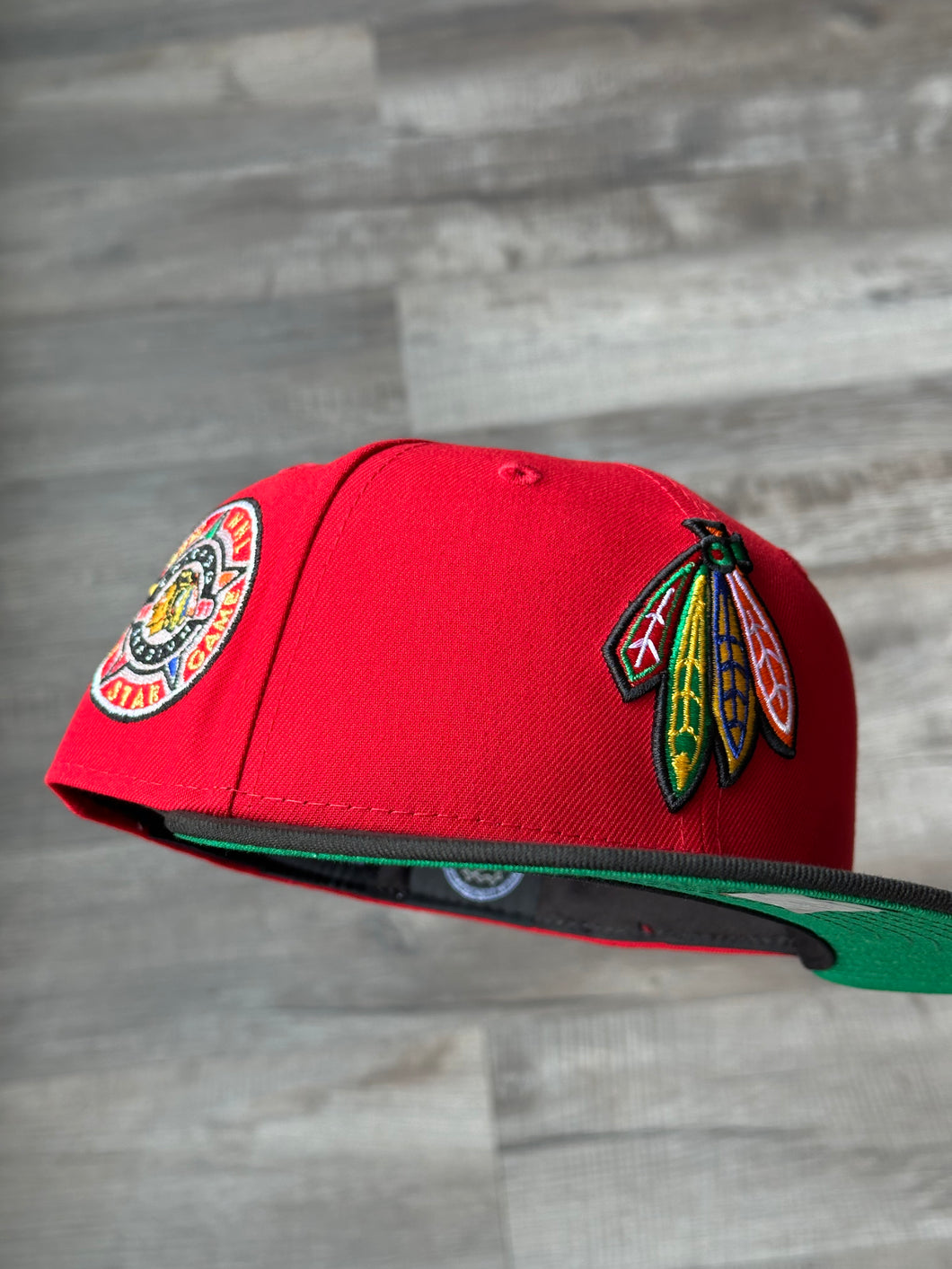 [FEATHERS] 59Fifty NHL Chicago Blackhawks 1991 All-Star Game 2-Tone - Green UV