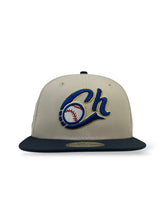 Load image into Gallery viewer, 59Fifty Charros de Jalisco Liga Mexicana 2-Tone Stone/Navy - Grey UV
