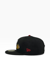 Load image into Gallery viewer, [CATW BLACKHAWKS] 59Fifty Chicago Blackhawks "Chicago Against The World" Black - Red UV
