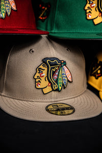 59Fifty NHL Chicago Blackhawks “Tomahawk” [Camel] - Grey UV