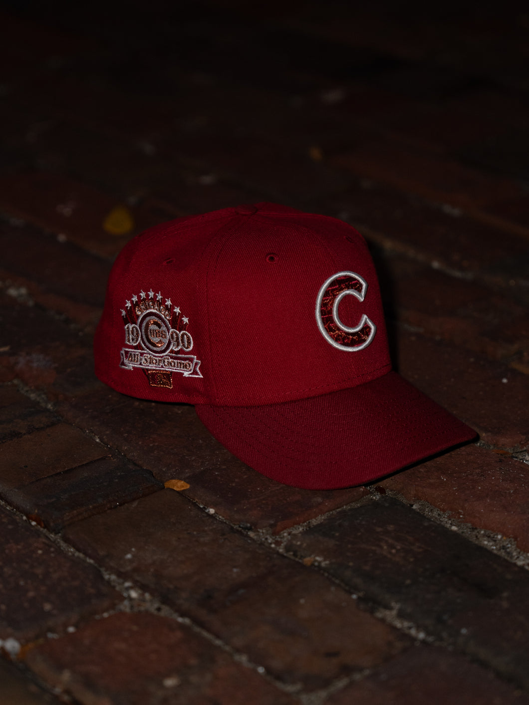 [BRICK RED CUBS] 59Fifty Chicago Cubs 1990 All-Star Game - Misty Morning UV