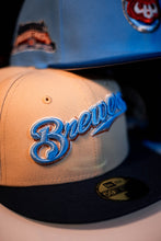 Load image into Gallery viewer, 59Fifty Milwaukee Brewers Vegas Gold/Navy - Green UV by [@yote_city]
