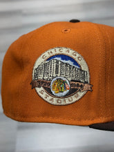 Load image into Gallery viewer, [GINGER BLACKHAWKS] 59Fifty Chicago Blackhawks Chicago Stadium 2T Rush Orange/Burnt Wood - Green UV
