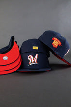 Load image into Gallery viewer, 59Fifty Milwaukee Brewers Navy Blue &quot;Heroes Patch&quot; - Red UV [DRESS BLUE]
