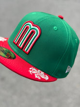 Load image into Gallery viewer, 59Fifty New Era Mexico Wordmark Script Green/Red - Grey UV
