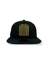 Load image into Gallery viewer, [MEXICO DE ORO V.1] 59Fifty Mexico &quot;M&quot; Black Suede Visor - Storm Grey Suede UV
