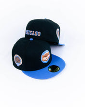 Load image into Gallery viewer, 59Fifty Chicago Cubs Wrigley Ivy Patch 2-Tone Black/Cardinal Blue - Grey UV [P.ROSE]
