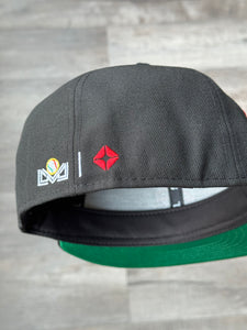 [ESTILO CHICAGO] 59Fifty Yaquis de Obregon LaMP Liga ARCO Mexicana del Pacifico Black- Green UV