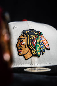 59Fifty NHL Chicago Blackhawks 2-Tone Chrome/Black - Green UV