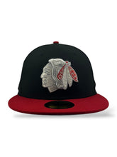 Load image into Gallery viewer, [TOEWS] 59Fifty NHL Chicago Blackhawks 2-Tone Black/Scarlet- Grey UV
