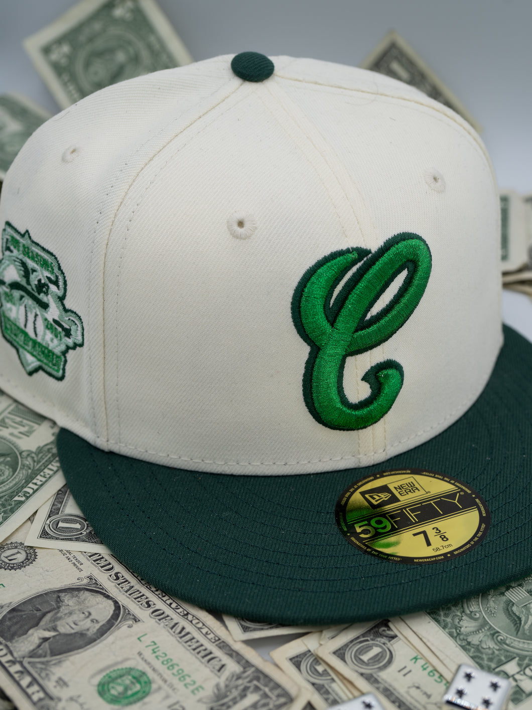 [CASH SOX] 59Fifty Chicago White Sox 100 Seasons Chrome/Dark Green - Grey UV