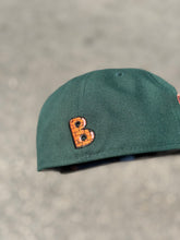 Load image into Gallery viewer, Burdeens x @Clue.Chicago [OUT THE CONCRETE STILL HERE] 59Fifty 2-Tone Green/Black - Grey UV
